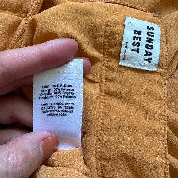 🧡 Aritzia High-Waisted Tie Shorts – Golden Caramel (Size 6) 🧡 - Picture 6 of 6